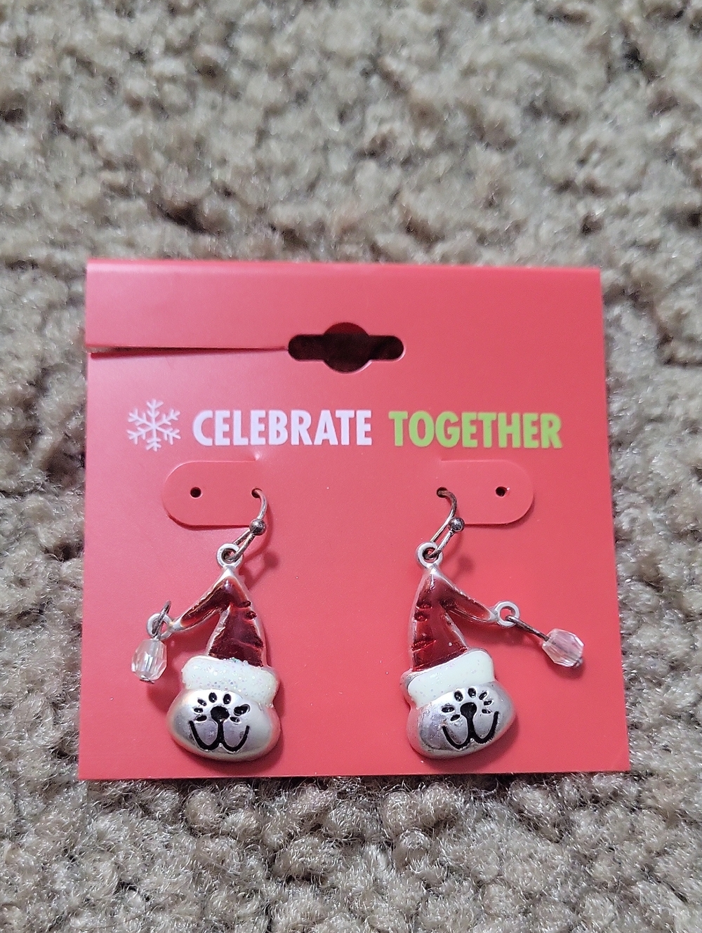 NWT  Holiday Cat Earrings